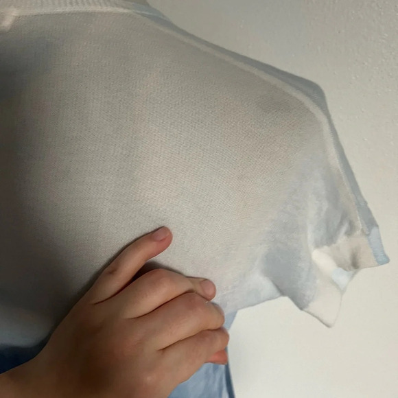 Marika Charles Blue Flowers Hand Printed Sweater, size 2 - Picture 6 of 8